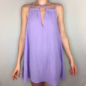 Asos Mini Dress Halter Slip Colorful Spring Sleeveless V-Neck Womens 6 Beach